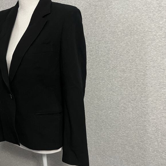 VTG Wool Jacket Blazer Womens Medium Black Academia Tailored Davison's Academia - Picture 4 of 16